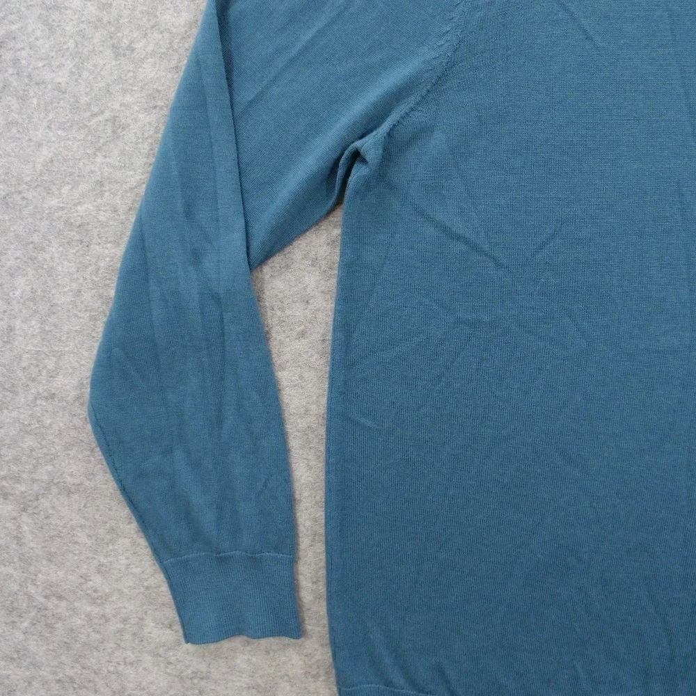Banana Republic Sweater Mens Extra Large Green Crew Neck Merino Wool Pullover